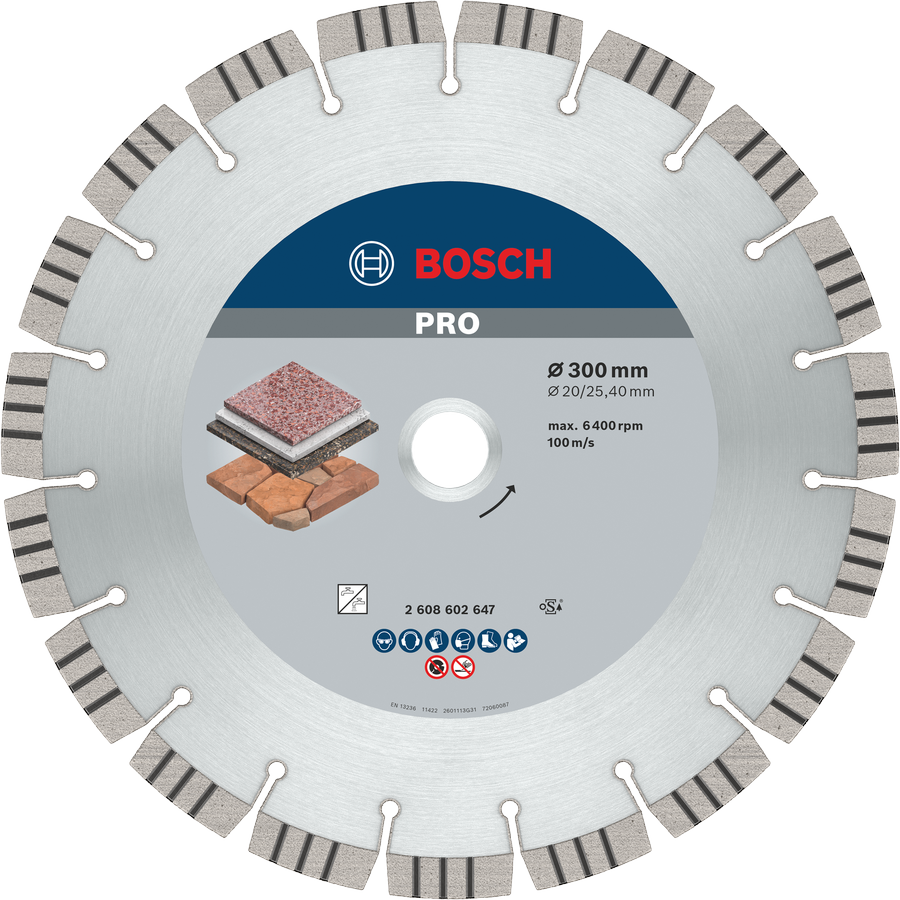 Bosch PRO Stone Diamanttrennscheibe, 300 x 20/25,4 mm
