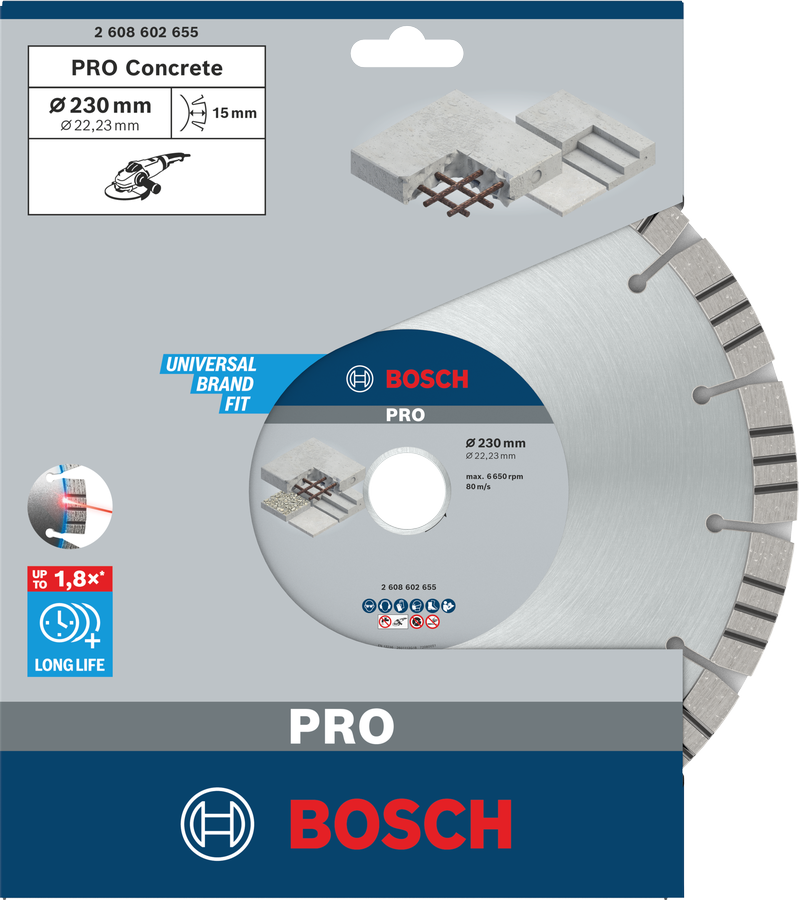 Bosch PRO Concrete Diamanttrennscheibe, 150 x 22,23 mm