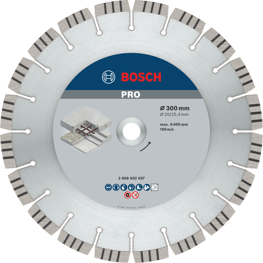 Bosch PRO Concrete Diamanttrennscheibe, 300 x 20/25,4 mm