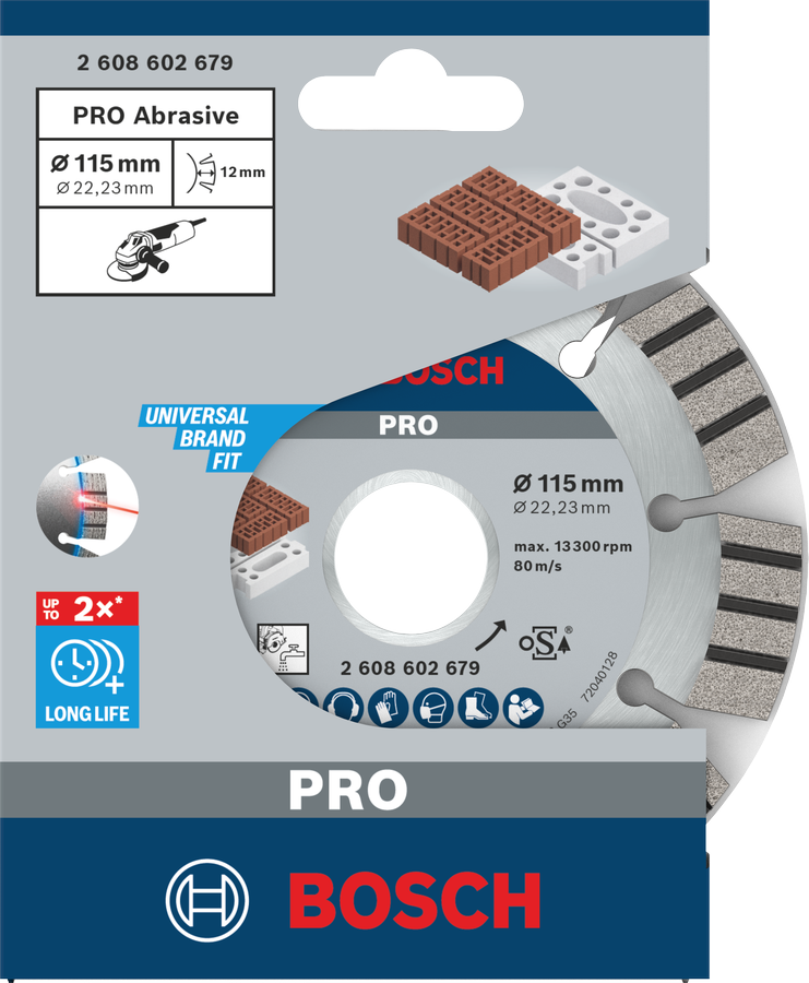 Bosch PRO Abrasive Diamanttrennscheibe, 115 x 22,23 mm