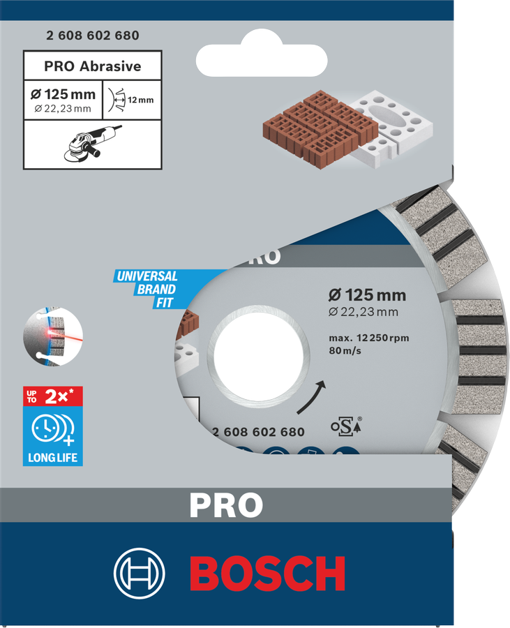 Bosch PRO Abrasive Diamanttrennscheibe, 115 x 22,23 mm