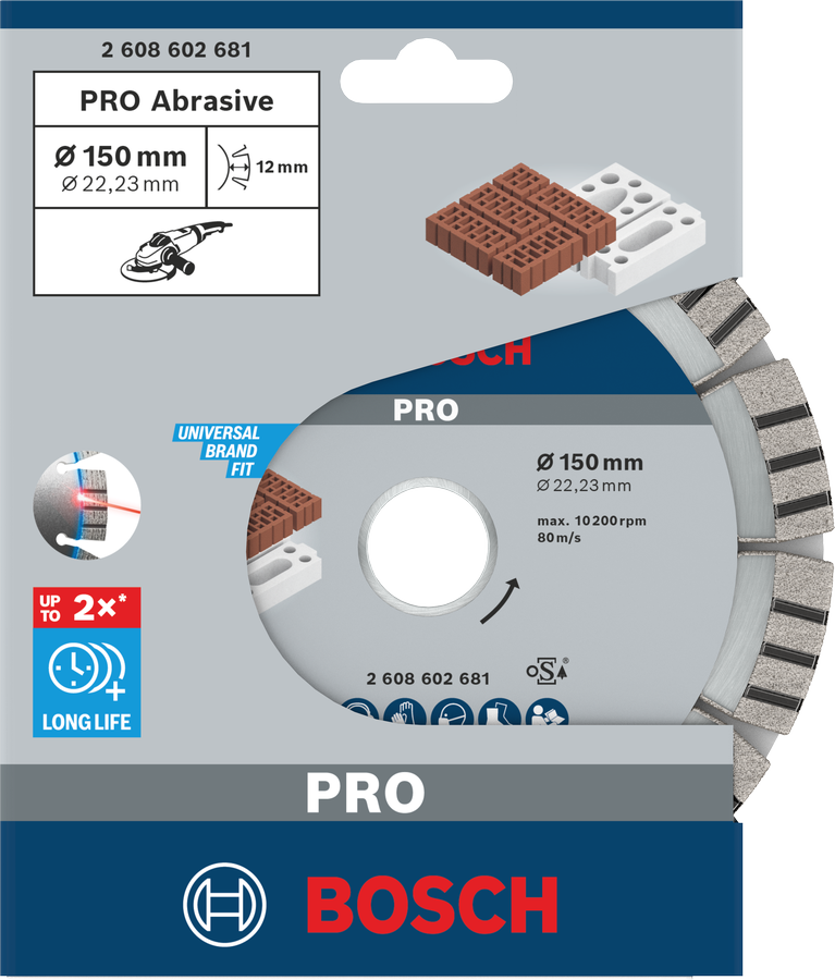 Bosch PRO Abrasive Diamanttrennscheibe, 150 x 22,23 mm