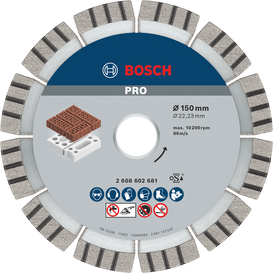 Bosch PRO Abrasive Diamanttrennscheibe, 150 x 22,23 mm