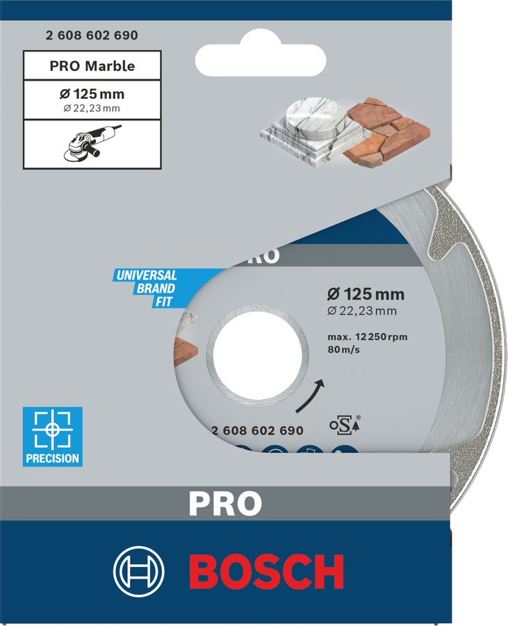 Bosch PRO Marble Diamanttrennscheibe, 115 x 22,23 mm