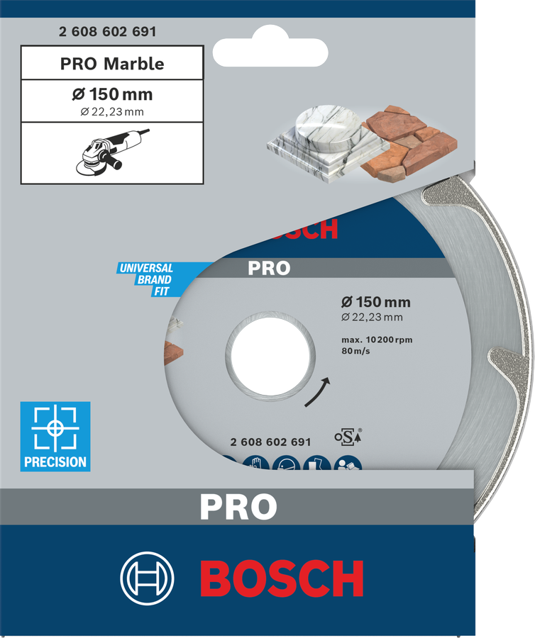 Bosch PRO Marble Diamanttrennscheibe, 150 x 22,23 mm