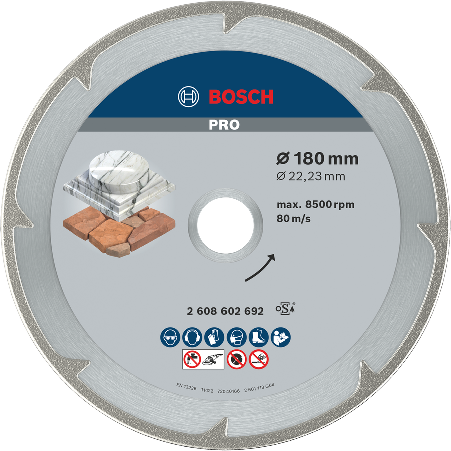 Bosch PRO Marble Diamanttrennscheibe, 150 x 22,23 mm