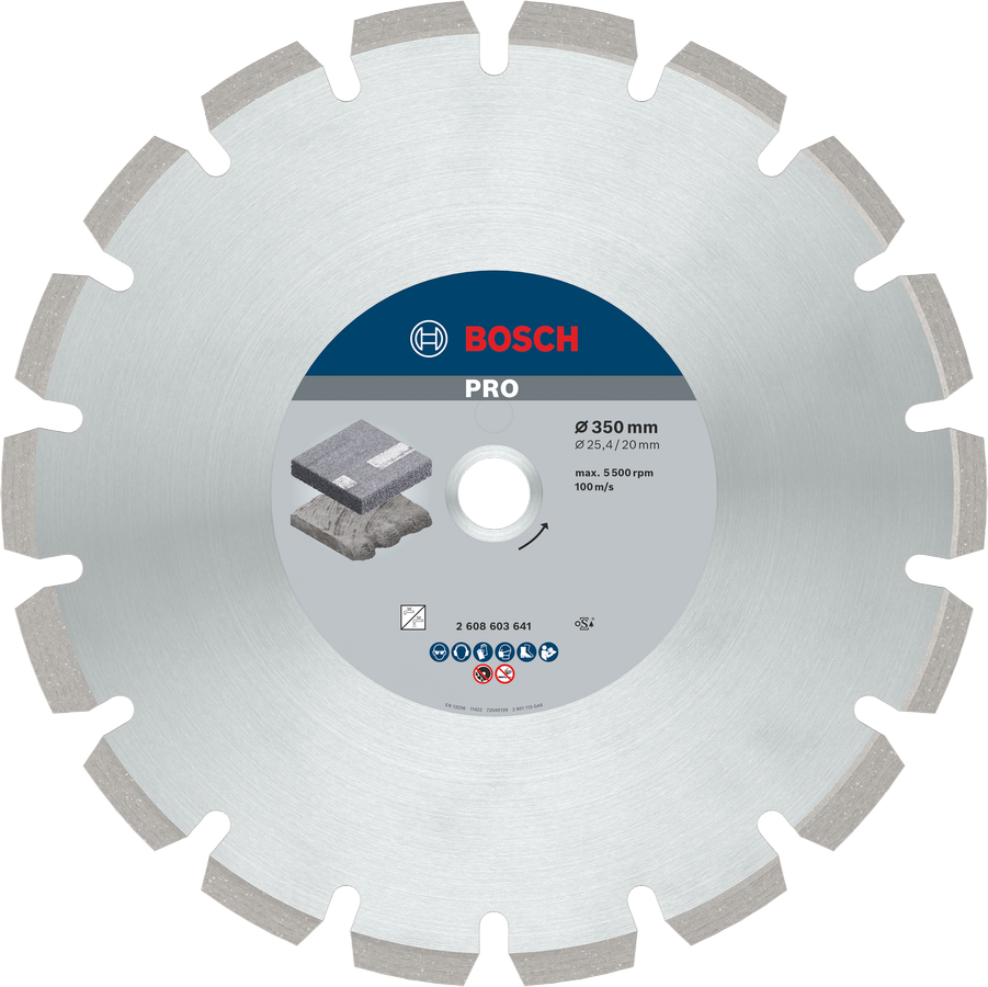 Bosch PRO Asphalt Diamanttrennscheibe, 350 x 20/25,4 mm