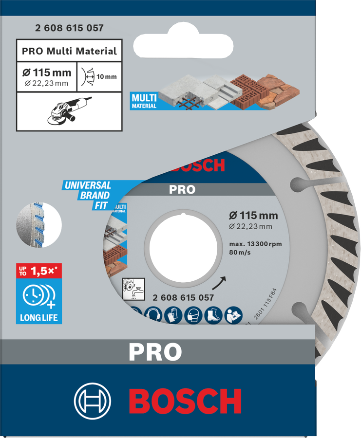 Bosch PRO Multi Material Diamanttrennscheibe, 115 x 22,23 mm