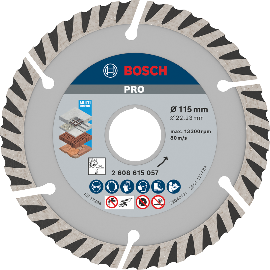 Bosch PRO Multi Material Diamanttrennscheibe, 115 x 22,23 mm