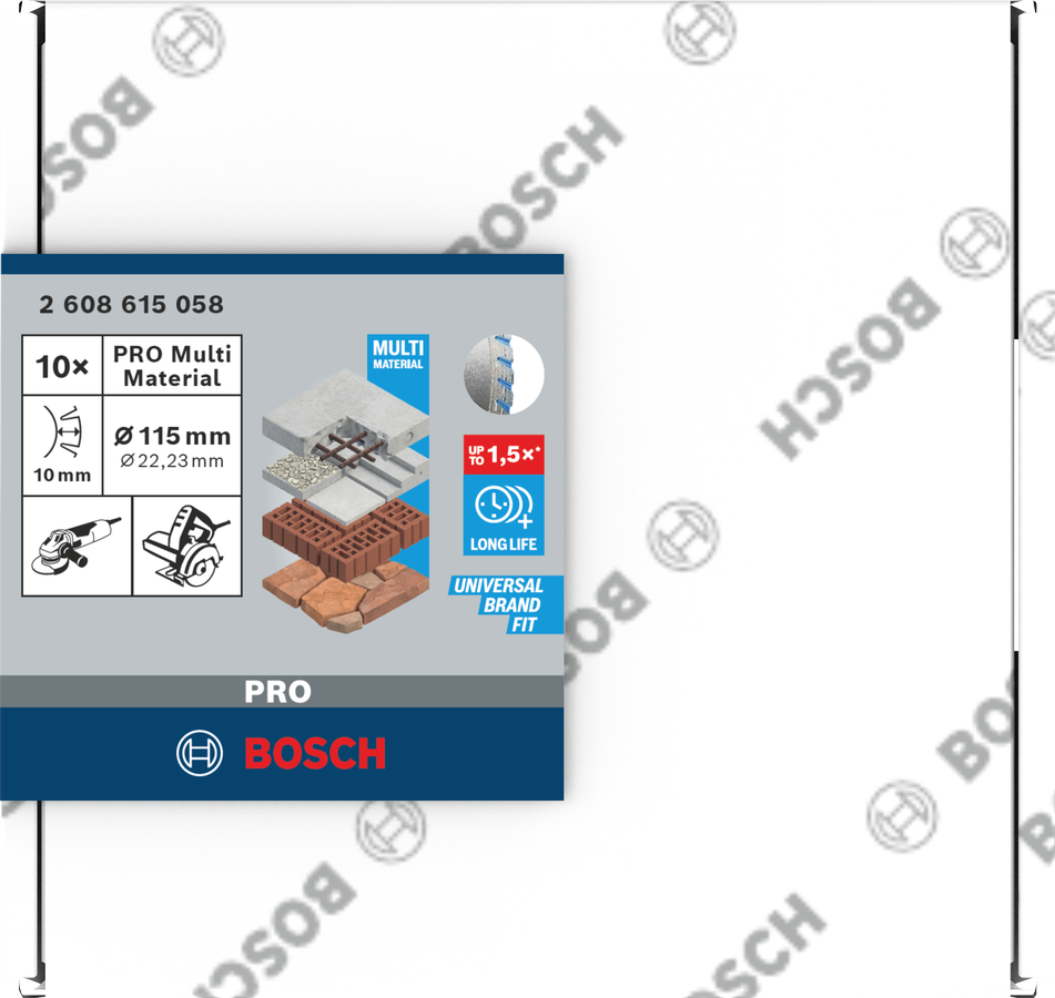 Bosch PRO Multi Material Diamanttrennscheibe, 115 x 22,23 mm
