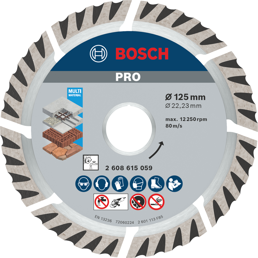 Bosch PRO Multi Material Diamanttrennscheibe, 115 x 22,23 mm