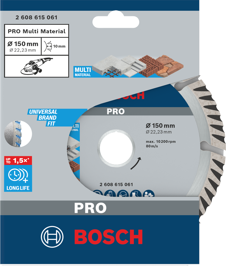 Bosch PRO Multi Material Diamanttrennscheibe, 150 x 22,23 mm