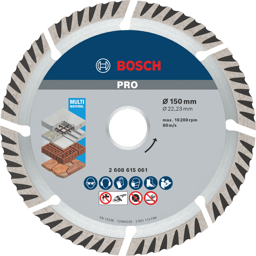 Bosch PRO Multi Material Diamanttrennscheibe, 150 x 22,23 mm