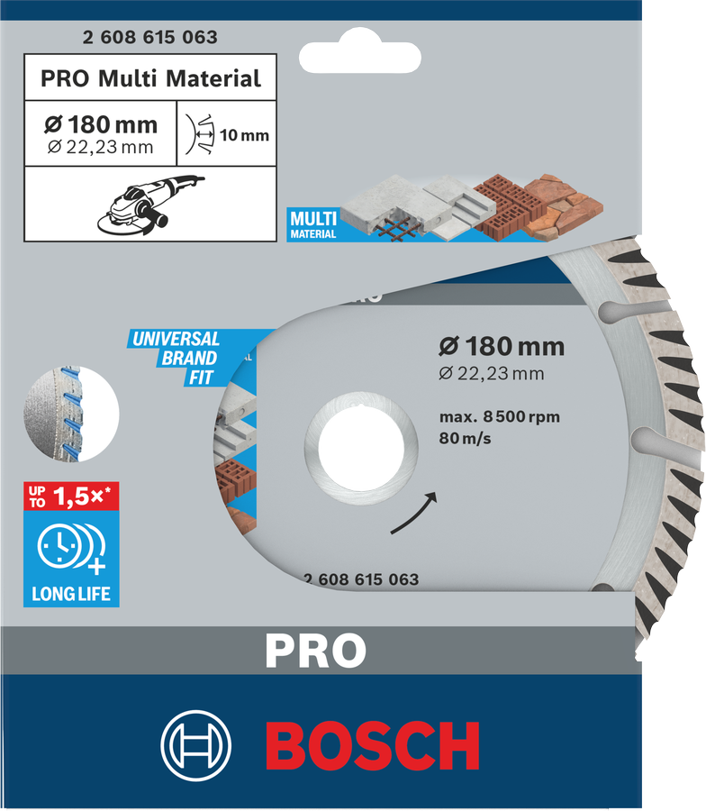 Bosch PRO Multi Material Diamanttrennscheibe, 150 x 22,23 mm