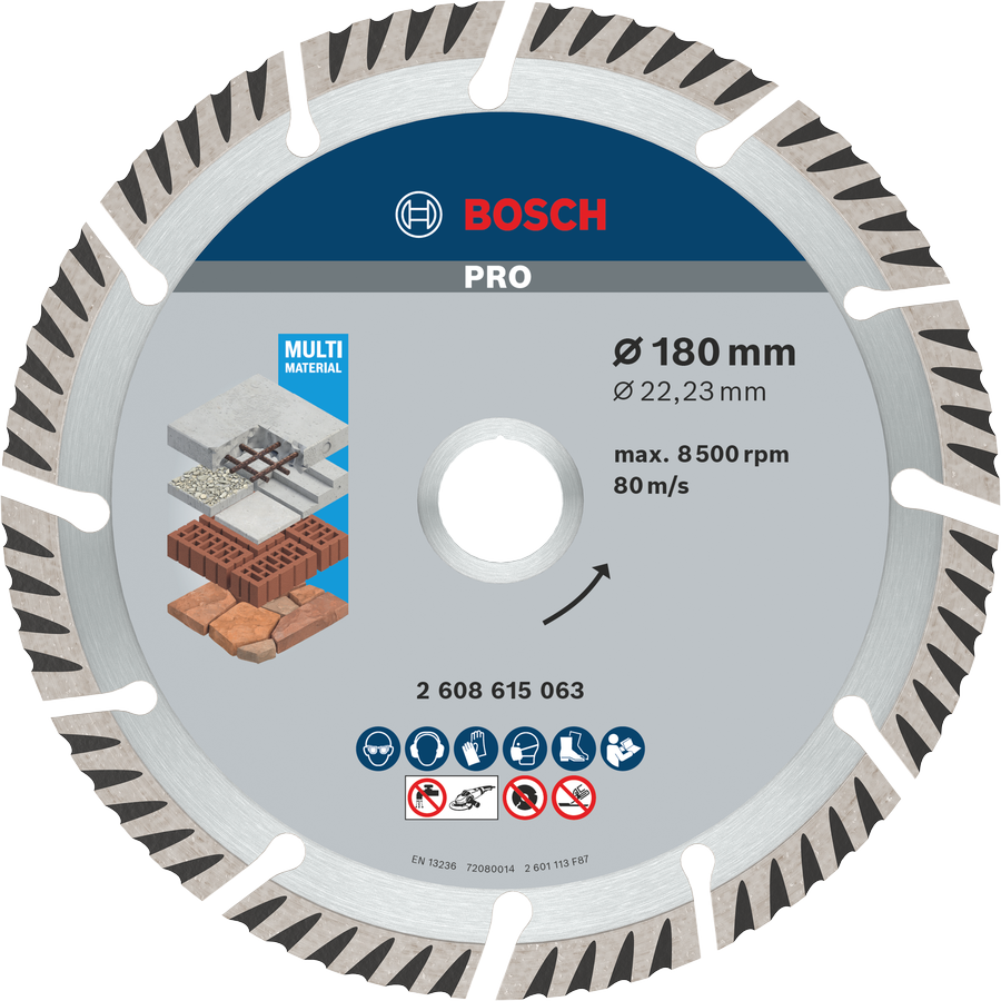 Bosch PRO Multi Material Diamanttrennscheibe, 150 x 22,23 mm