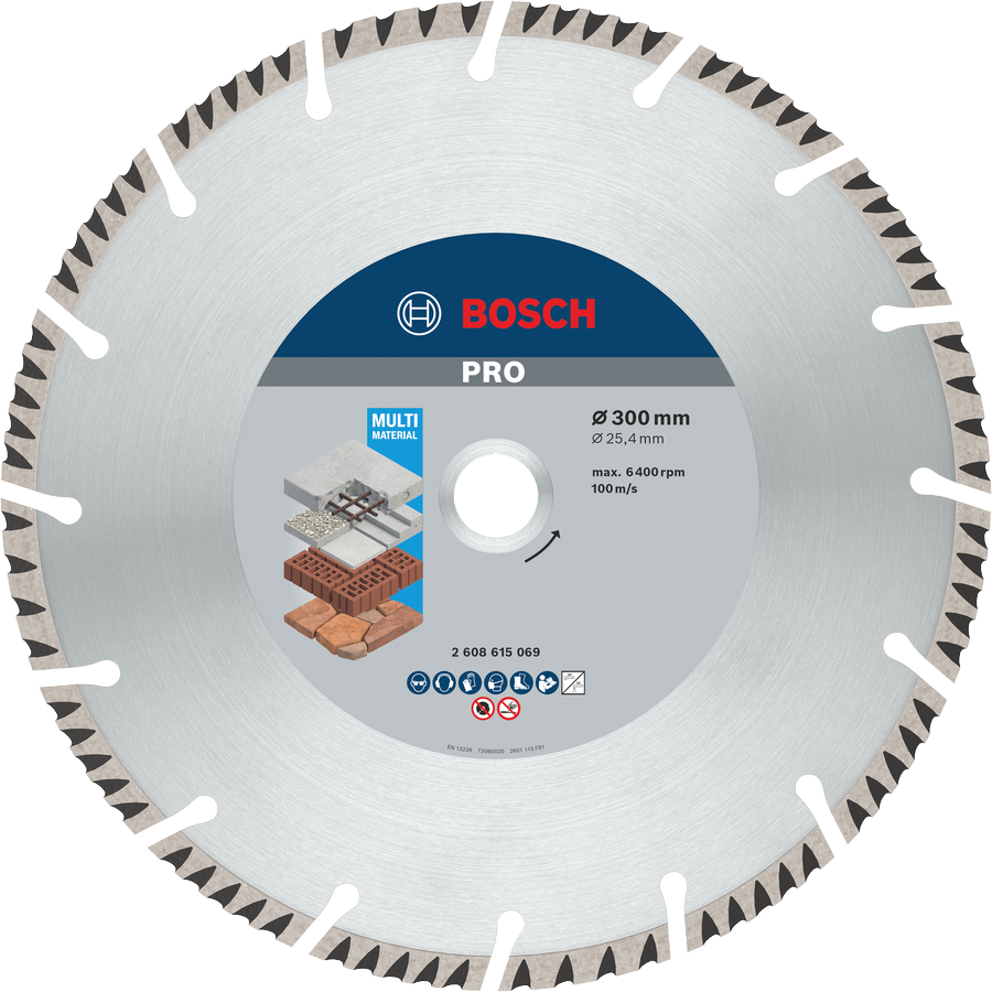Bosch PRO Multi Material Diamanttrennscheibe, 300 x 25,4 mm