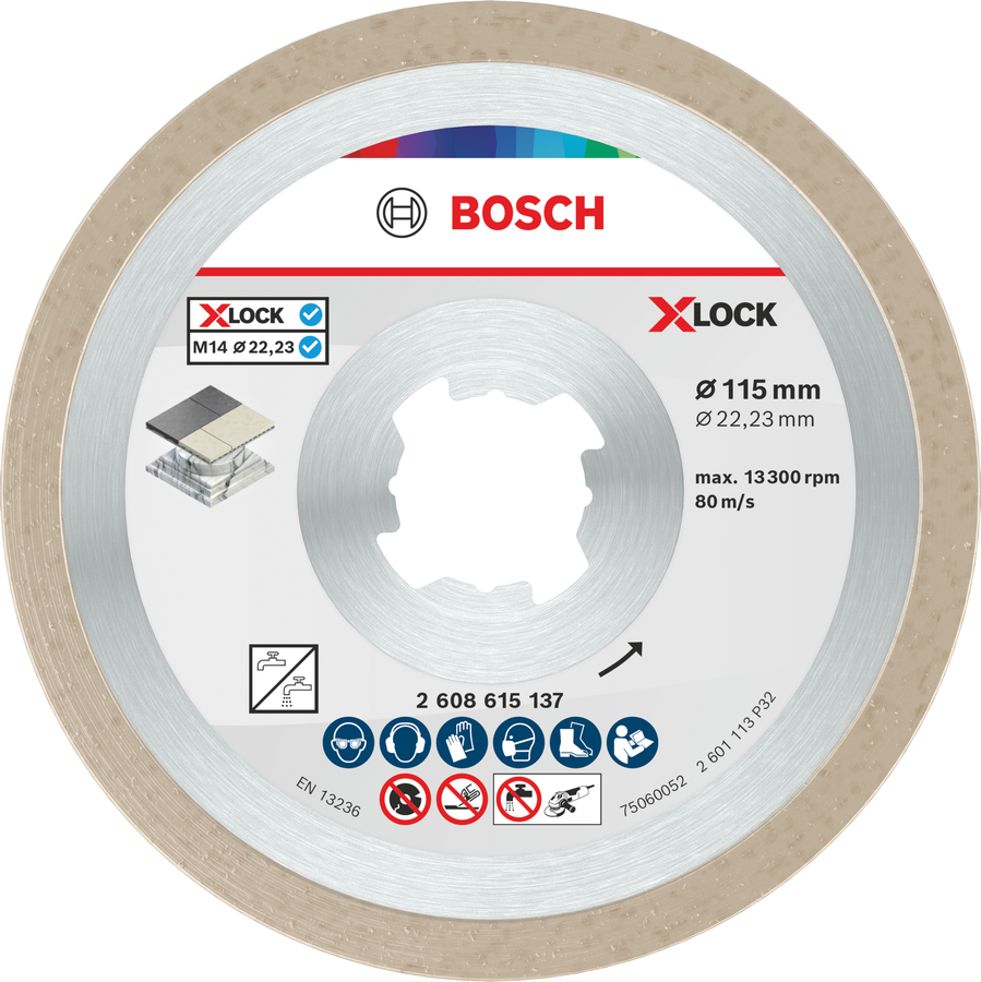 Bosch Ceramic Trennscheibe, 110 x 7,5 mm, Bohrung X-Lock