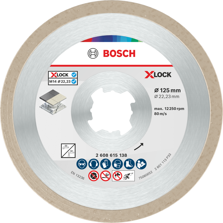 Bosch Ceramic Trennscheibe, 110 x 7,5 mm, Bohrung X-Lock