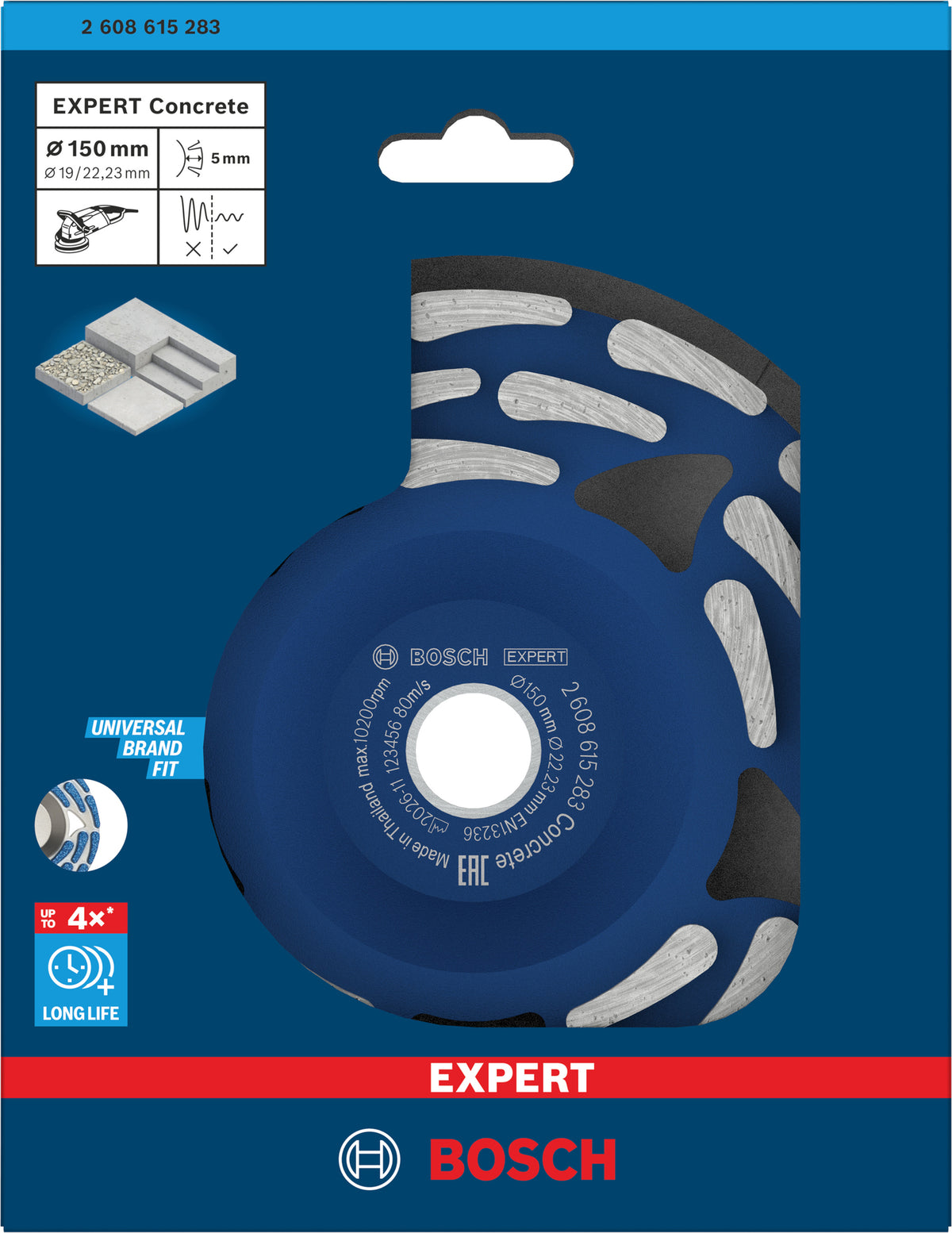 Bosch EXPERT Concrete Topfscheibe long life, 125×22,23×5 mm