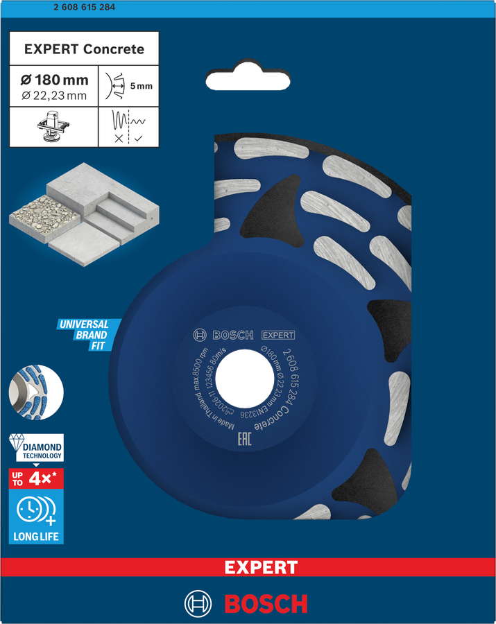 Bosch EXPERT Concrete Topfscheibe long life, 125×22,23×5 mm
