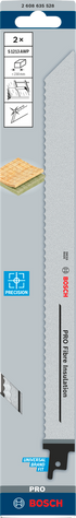Bosch PRO Fibre Insulation S1213AWP Blatt, 1,5 x 22 x 300 mm, 2-tlg.