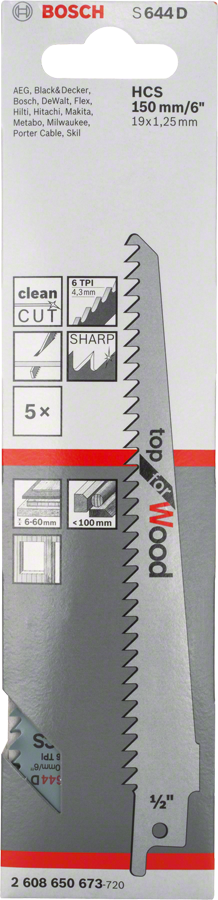 Bosch Säbelsägeblatt S 644 D