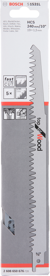 Bosch Säbelsägeblatt S 1531 L