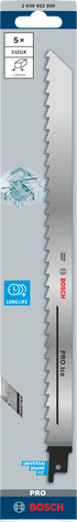 Bosch PRO Ice S1211K Säbelsägeblatt, 1,25 x 19 x 300 mm, 5-tlg.