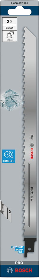 Bosch PRO Ice S1211K Säbelsägeblatt, 1,25 x 19 x 300 mm, 5-tlg.