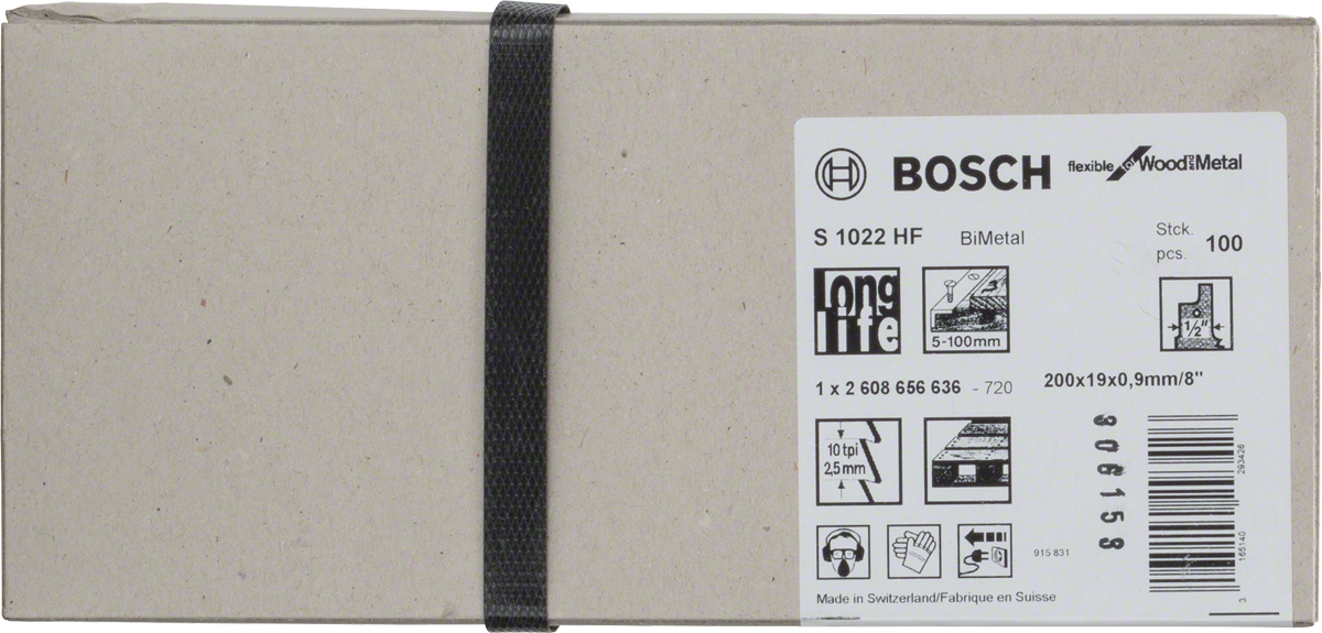 Bosch Säbelsägeblatt S1022HF zur Palettenbearbeitung, 100 Stück