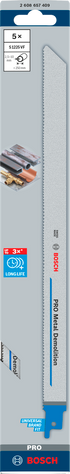 Bosch PRO Metal Demolition S1225VF Säbelsägeblatt, 1,25 x 19 x 300 mm, 5-tlg.