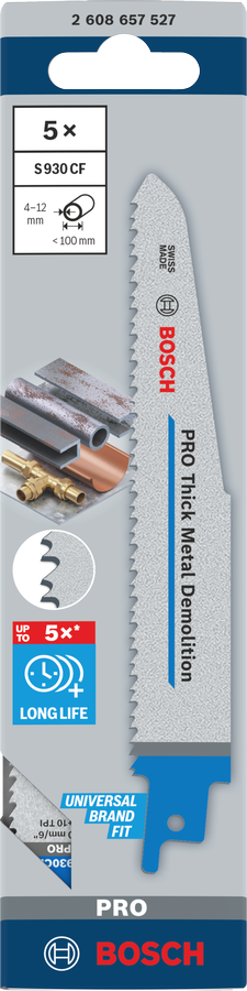 Bosch PRO Thick Metal Demolition S930CF Säbelsägeblatt, 1,6 x 22 x 150 mm, 25-tlg.