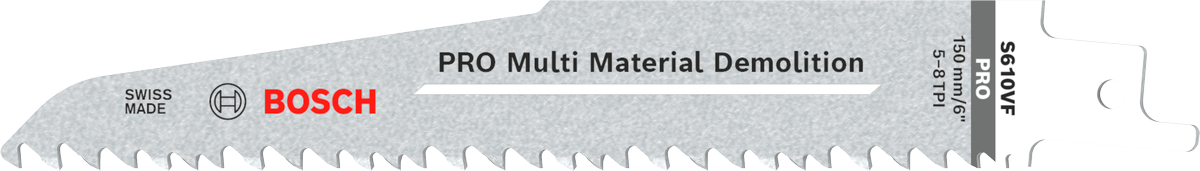 Bosch PRO Multi Material Demolition S610VF Säbelsägeblatt, 1,6 x 22 x 150 mm, 5-tlg.
