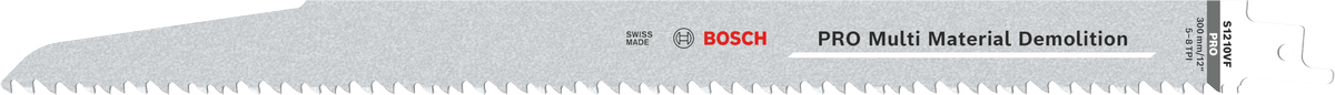 Bosch PRO Multi Material Demolition S1210VF Säbelsägeblatt, 1,6 x 22 x 300 mm, 5-tlg.