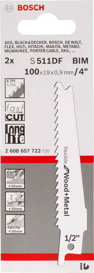 Bosch Säbelsägeblatt S 511 DF