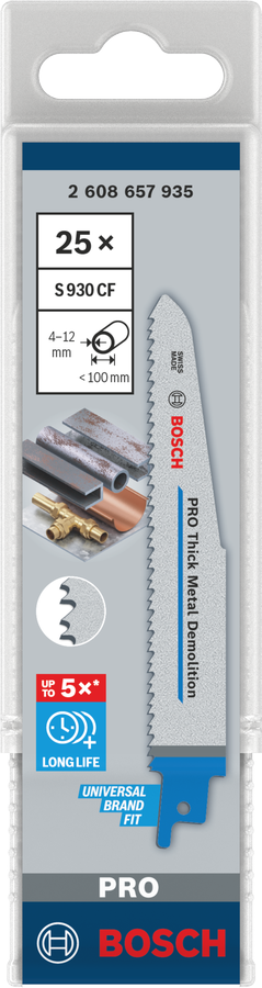 Bosch PRO Thick Metal Demolition S930CF Säbelsägeblatt, 1,6 x 22 x 150 mm, 25-tlg.