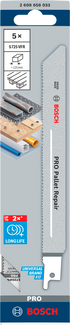Bosch PRO Pallet Repair S725VFR Säbelsägeblatt, 1,25 x 19 x 190 mm, 100-tlg.