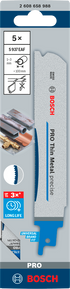 Bosch PRO Thin Metal precise S937EAF Säbelsägeblatt, 1,1 x 25 x 150 mm, 5-tlg.