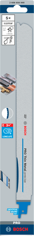 Bosch PRO Thin Metal precise S1237EAF Säbelsägeblatt, 1,1 x 25 x 300 mm, 5-tlg.