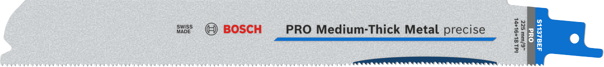 Bosch PRO Medium-Thick Metal precise S1137BEF Säbelsägeblatt, 1,1 x 25 x 225 mm, 2-tlg.