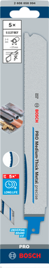 Bosch PRO Medium-Thick Metal precise S1137BEF Säbelsägeblatt, 1,1 x 25 x 225 mm, 2-tlg.