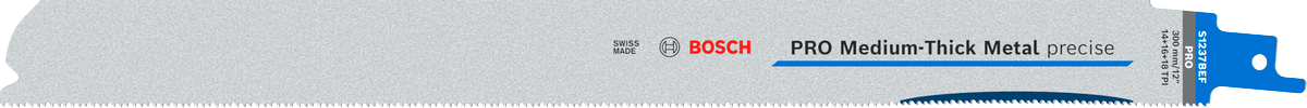 Bosch PRO Medium-Thick Metal precise S1237BEF Säbelsägeblatt, 1,1 x 25 x 300 mm, 5-tlg.