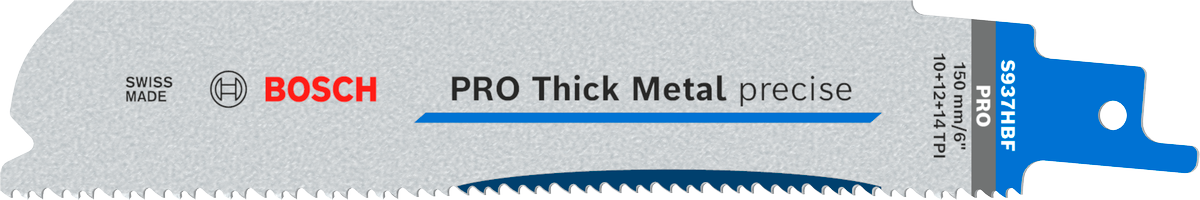 Bosch PRO Thick Metal precise S937HBF Säbelsägeblatt, 1,1 x 25 x 150 mm, 5-tlg.