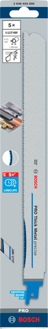 Bosch PRO Thick Metal precise S1237HBF Säbelsägeblatt, 1,1 x 25 x 300 mm, 5-tlg.