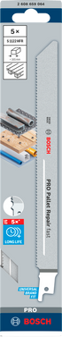 Bosch PRO Pallet Repair fast S1122HFR Säbelsägeblatt, 0,9 x 19 x 225 mm, 100-tlg.