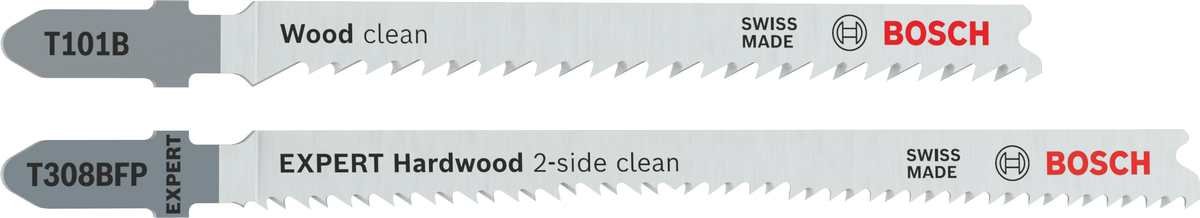 Bosch T101B und EXPERT Hardwood 2-side clean T308BFP StichsägeblätterSet, 26-tlg.
