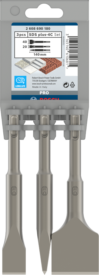 Bosch PRO SDS plus-4C Meißel-Set, 20; 40x140; 140; 140 mm, 3-tlg.