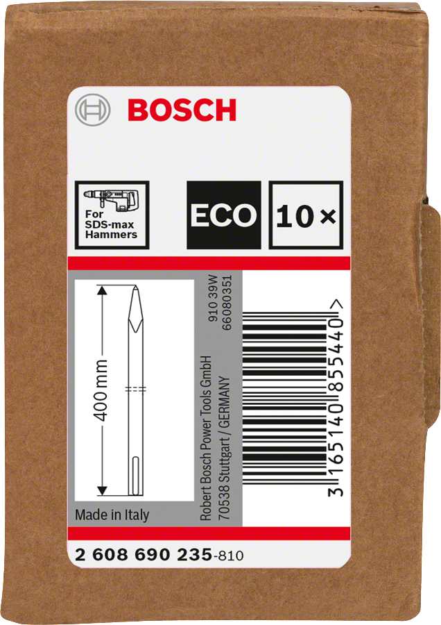 Bosch SDS max Pointed 400mm 10pcs set