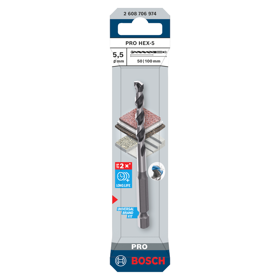 Bosch PRO HEX-5 Bohrer