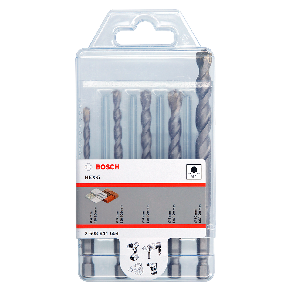 Bosch HEX-5 Betonbohrer-Set, 5-tlg.